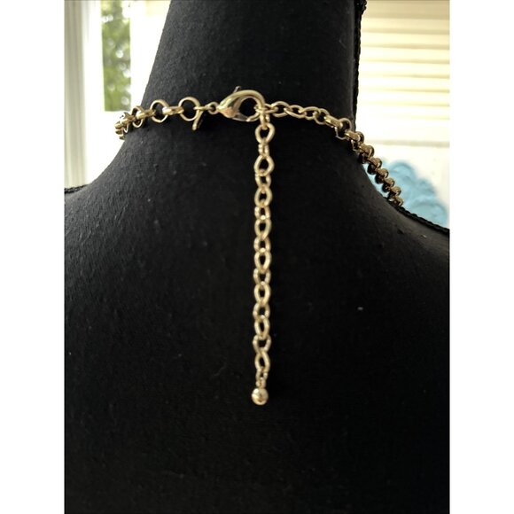 Chicos Brown Amber Gold Tone 20" Long Beaded Statement Necklace NEW - Picture 12 of 16